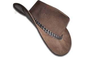 Oztrala Hat Suede Leather Cowboy Men Women Australian Outback Western Aussie Black Brown HL32 Flinders