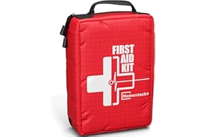 HOMESTOCKPLUS Compact First aid Kits,Portable First Aid Kit with Labelled Compartments Molle System Medical Kit for Car, Hiking, Backpacking, Camping, Traveling, and Cycling-111 Piece