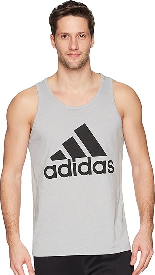 Amazon Co Jp アディダス Adidas メンズ Athletics Badge Of Sport タンクトップ S グレー スポーツ アウトドア