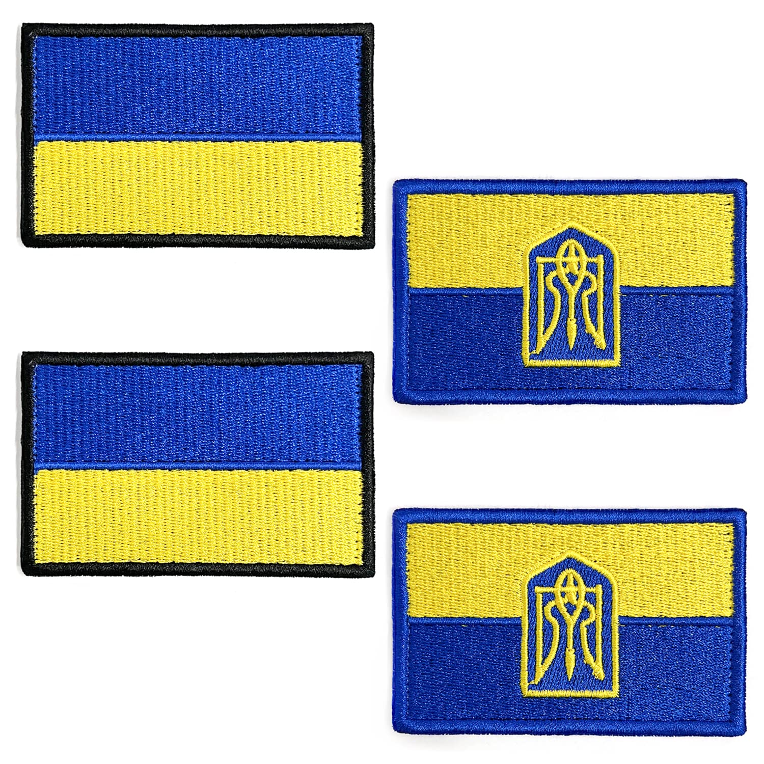 4pcs Ukrainian Flag Embroidery Patches Vintage Badge Flag Ornament for Decorating Clothes, Uniforms, Backpacks, Hats, Shoes, Jackets, Handbags Badge 8 * 5cm