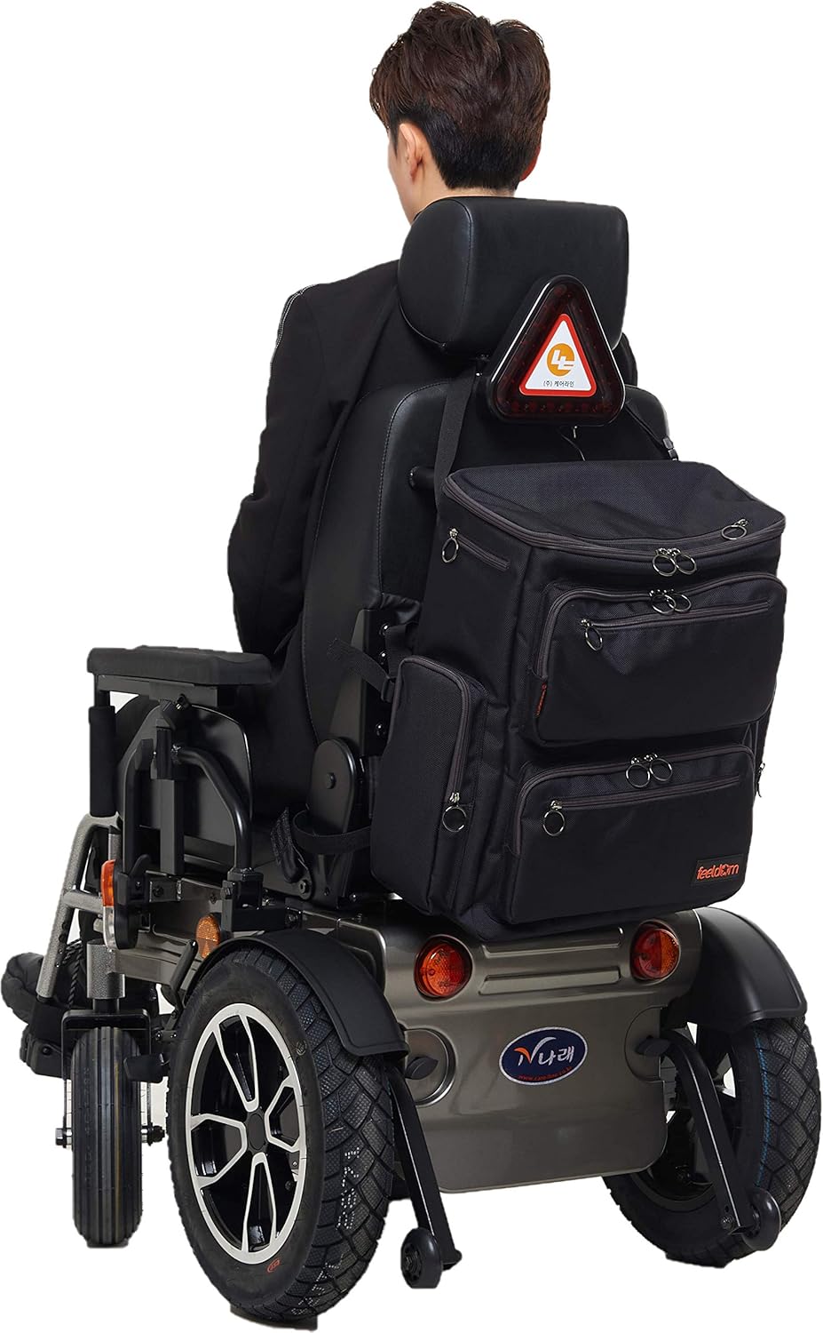 FEELDOM Wheelchair Backpack, Scooter Backpack, Bag - Medium, Navy - Water Resistant, Extra Storage Space, Durable, Premium Quality, Mobility Gear, Modern Chic Design, EZ Access: Health & Personal Care