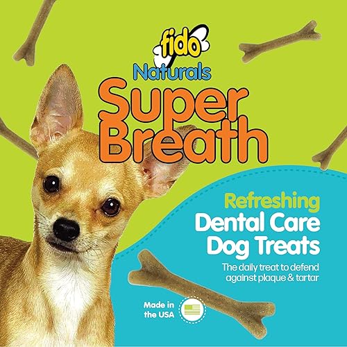 Fido Super Breath Dental Care Bones for Dogs 100 Count Mini Dog Dental  Treats for Extra Small Dogs, Made i
