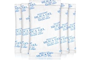 Yeather 50 Gram 20 Packets Silica Gel Packets - Food Safe Reusable Desiccant Moisture Absorbers Dehumidifiers for Spices, Jew