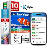 DROPLYTIX Digital Aquarium Water Test Kit, App-Enabled 10-in-1 Fish Tank Test Kit for Freshwater &amp; Saltwater, Aquarium Test Strips for Fish Tanks, Reef, pH, Ammonia, Nitrate, Nitrite, GH, KH, Chlorine