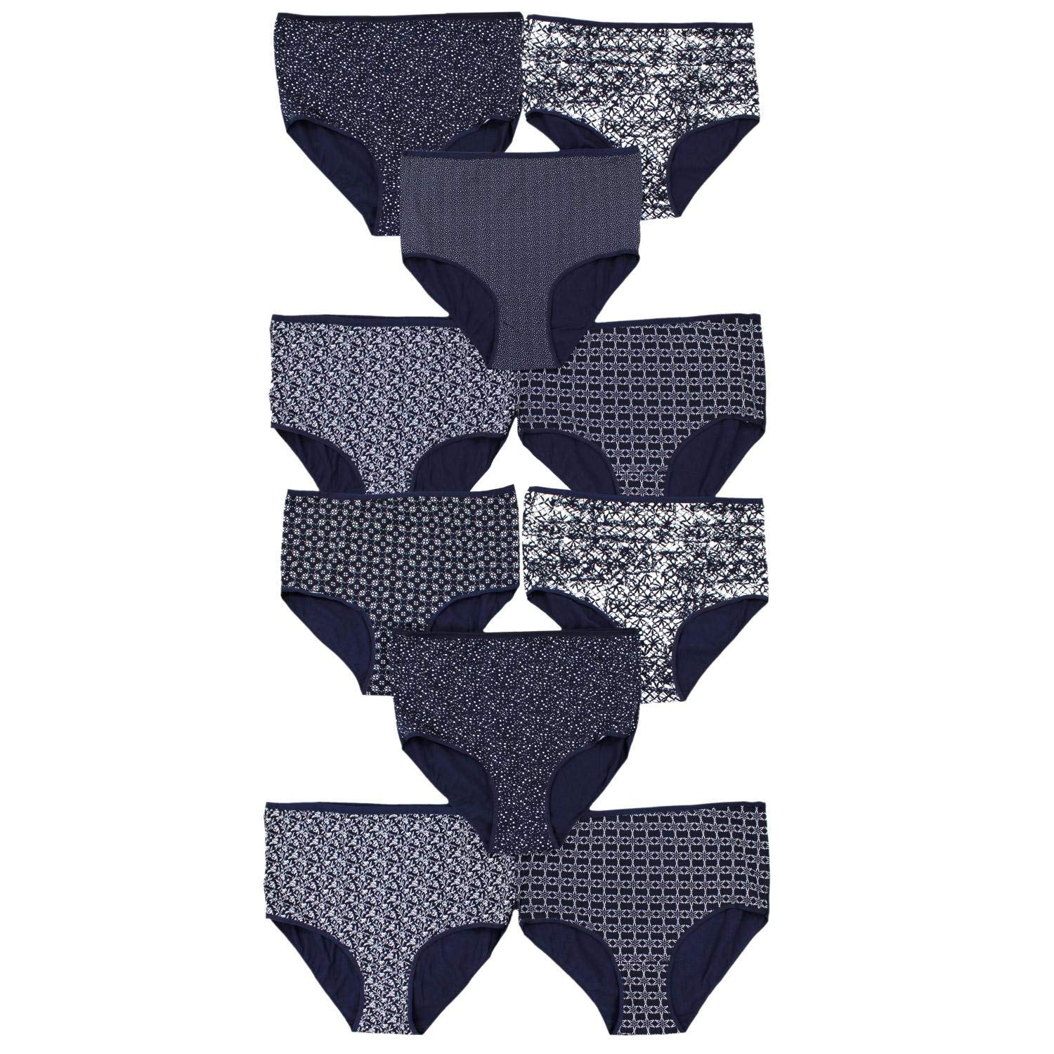 8er Pack Damen Slips Aus Baumwolle - Bequeme Unterwäsche In Größen 40-58