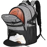Soccer Backpack for Men and Women,Sports Bag with Ball Compartment,Gym Backpack with Shoe Compartment