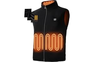 burngogo Heated Vest for Men Women, 3 Heating Levels 6 Heating Zones, Heated Jackets for Men Women (Not Included Battery)