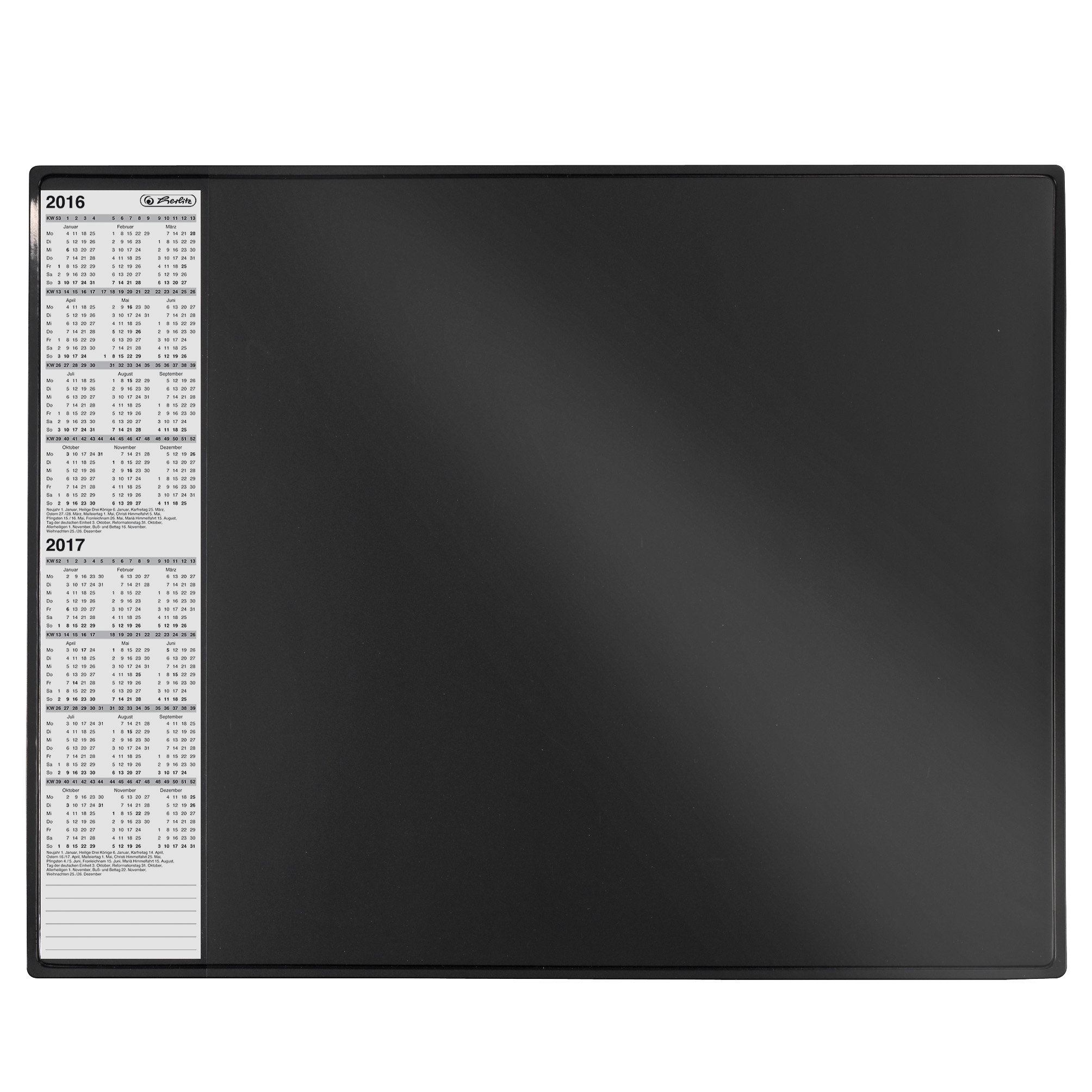 Herlitz 63x50cm Desk Pad Calender - Black