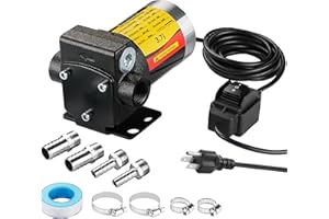 TRUPOW 110V AC Self-priming Gasoline Fuel Oil Transfer Pump with Reversible Pumping Switch for Gasoline Diesel Kerosene & More