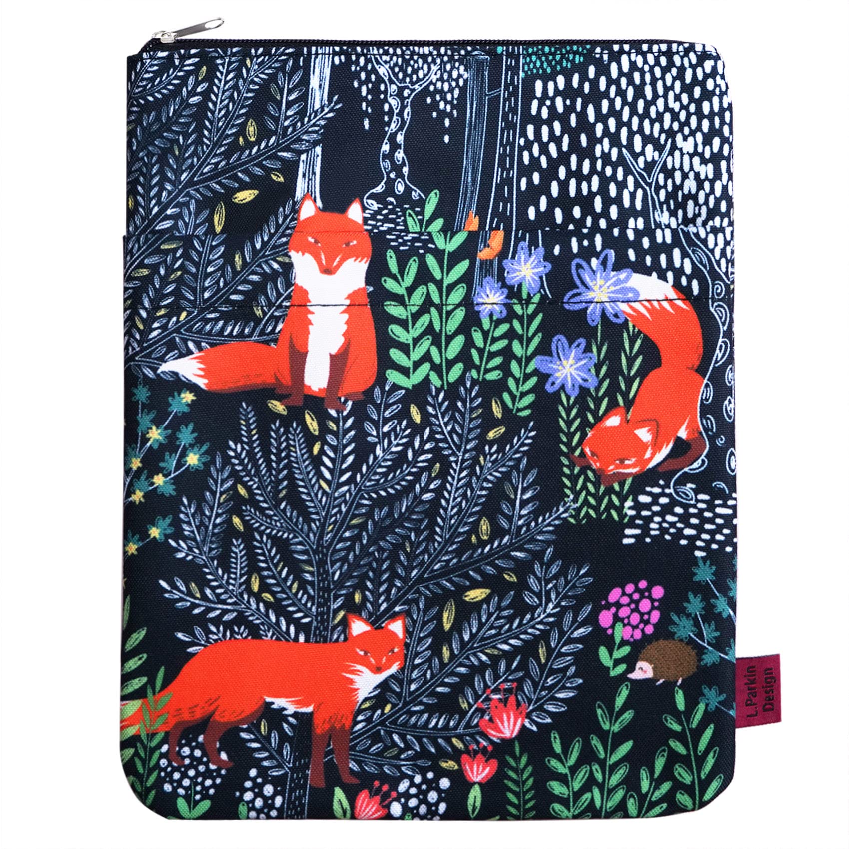 Fox Forest Book Covers with Zipper 11" x 8.5" Fox Gift for Girls — image 1