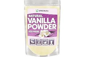 XPRS Nutra Vanilla Flavoring Powder - Fresh Vanilla Powder - Premium Vanilla Powder for Baking Pure Vanilla Bean Powder Flavoring - Make Vanilla Sugar for Baking Vanilla Powder for Coffee (6 Ounce)