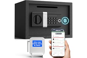 FORFEND SECURITY FORFEND Fingerprint Smart Home Safe | WiFi Safe Box App Access/Alert | Kidnap Alarm, Tamper Alarm, Frozen Mode, Sub-Accounts, Remote Unlock, Voice Command | Biometric Safe For Money Cash Gun Pistol