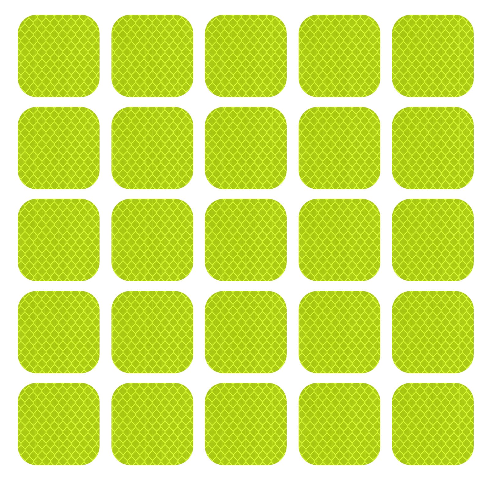 PATIKIL Reflective Stickers, 30 Pcs Safety High Visibility Reflective Sticker Waterproof Driveway Reflectors for Bicycle, Motorcycle, Fluorescent Green (Square)