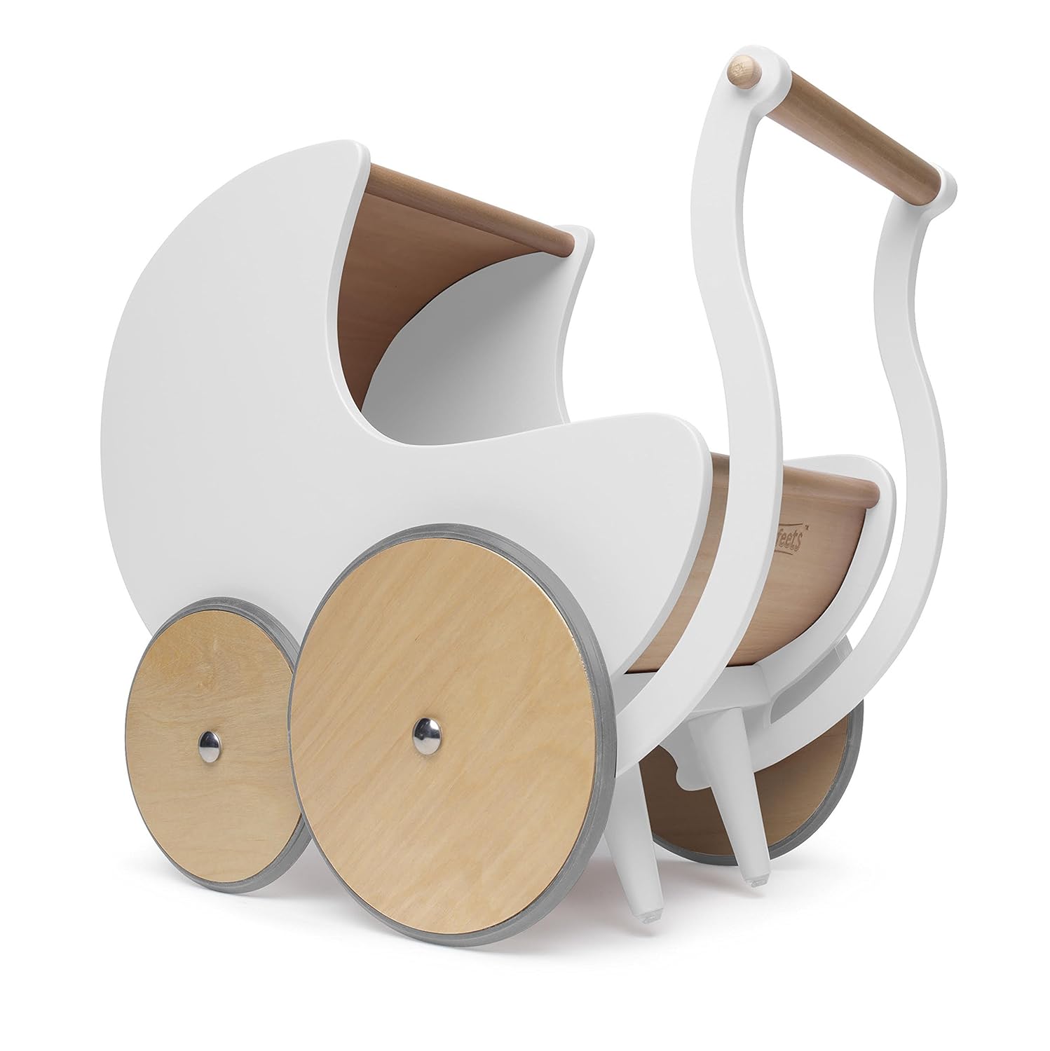wooden dolls pram walker