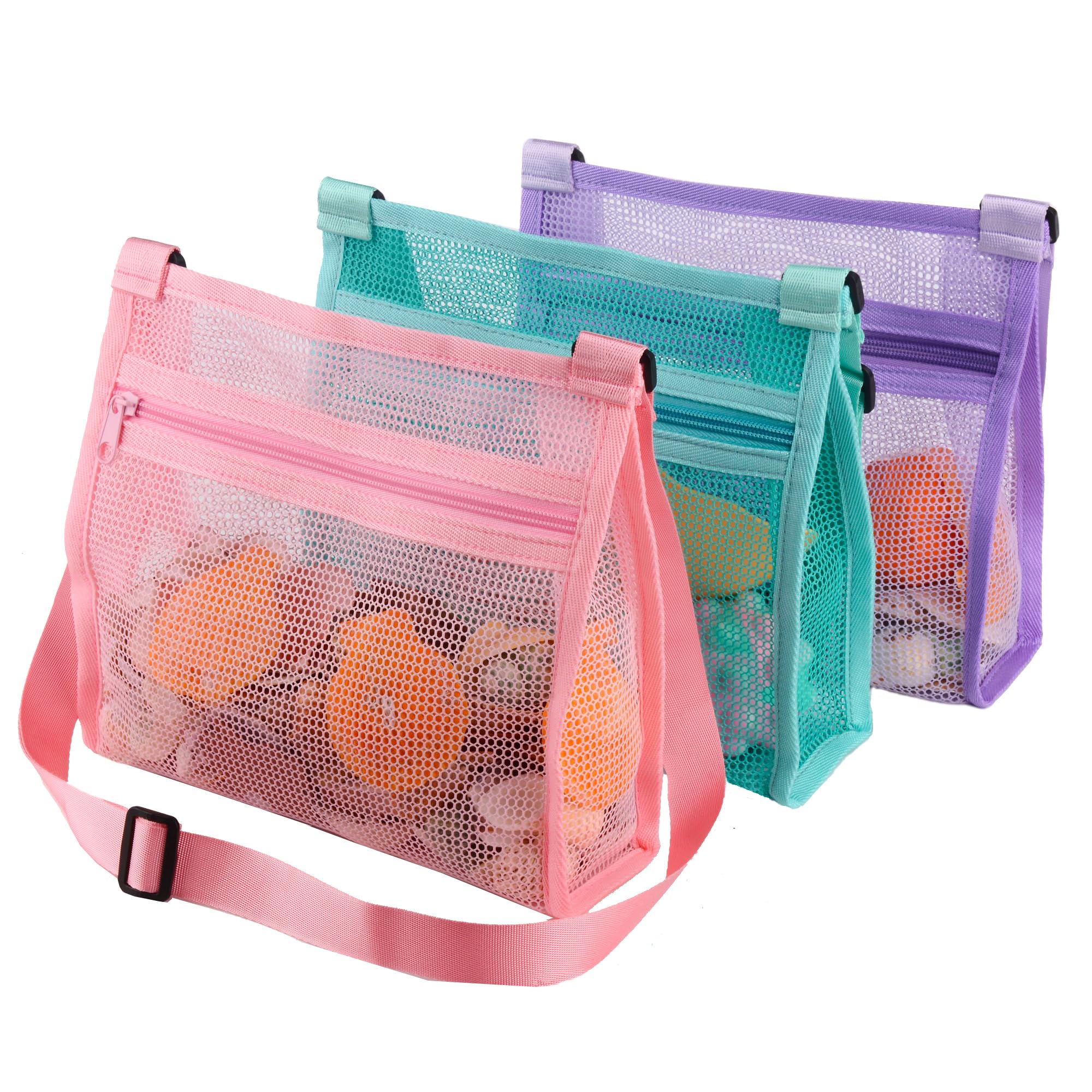 Photo 1 of MUYIZI Shell Bags for Picking Up Shells,Toys Shell Collecting Bags Seashell Bag for Holding Shells Beach Toys Sand Toys Swimming Accessories (3pack)