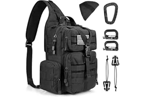 G4Free Large Tactical EDC Sling Bag Backpack, Military Molle Bag Single Strap Shoulder Backpack for Men