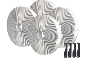 Oleitodh Butyl Seal Putty Tape White1 Inch x 120 Feet(4 Pack),Leak Proof Butal Tape for RV Repair, Window, Boat Sealing, Glass and EDPM Rubber Roof Patching