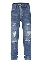 MZNBURAM Men's Non-Stretch Regular Fit Straight-Leg