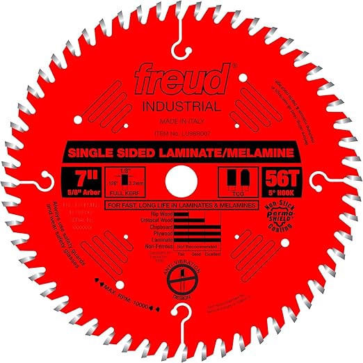 Freud 7 X 56t Single Sided Laminate Melamine Blade Lu98r007