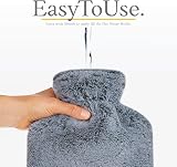 Qomfor Hot Water Bottle 2L with Soft Fleece Cover Dark Grey view 4