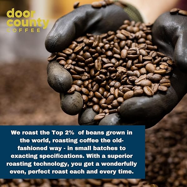 DOOR COUNTY COFFEE CHOCOLATE CHERRY FLAVORED WHOLE BEAN – 10 OZ BAG – MEDIUM ROAST – 100% SPECIALTY ARABICA – FLAVORED GOURMET – CHOCOLATE CHERRY