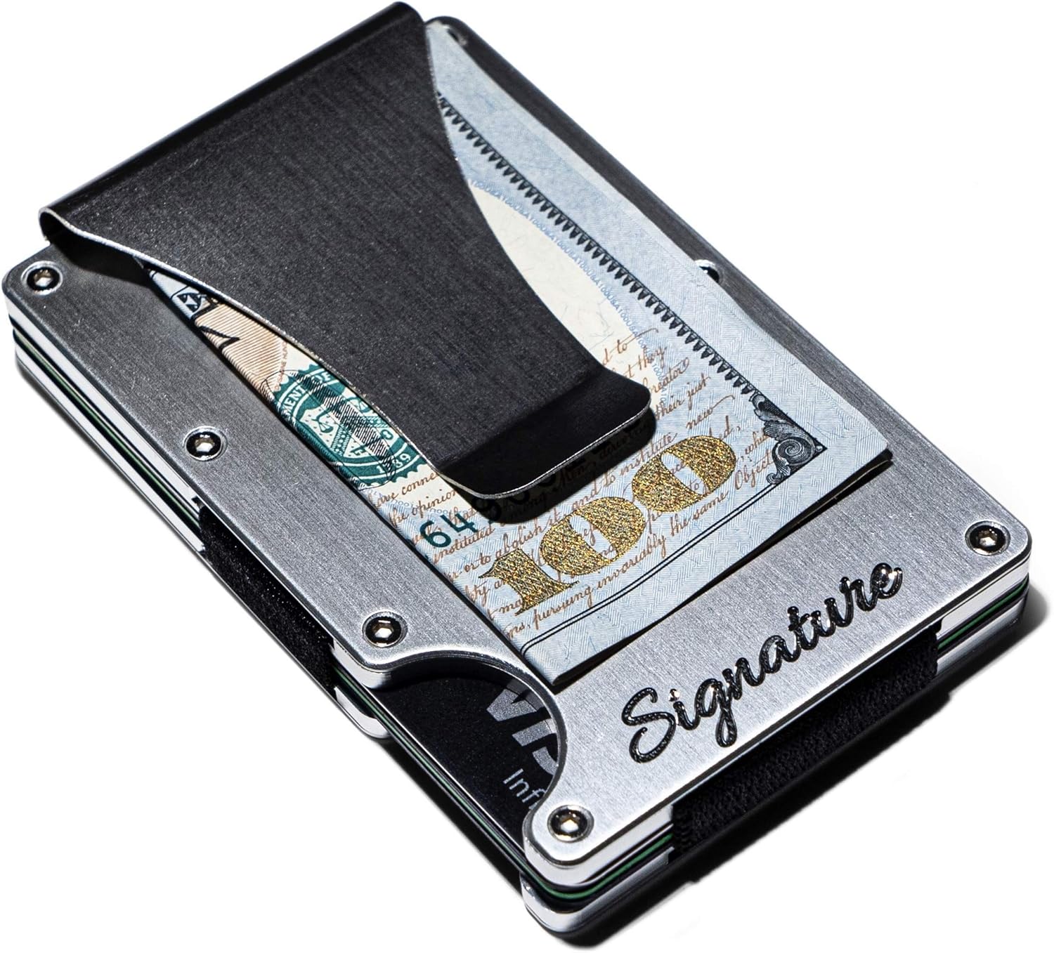 Signature Essentials Platinum Metal RFID Blocking Minimalist Wallet