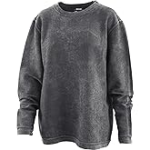 Royce Brand Women's Oversized Comfy Cord Knit Pullover Top (2X-Large, Black)