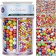 Sprinkles for Cake Decorating, Rainbow Pearl Sprinkles 4 Sizes Mix for Cake Cupcake Cookie Baking Donuts Ice Cream Toppings