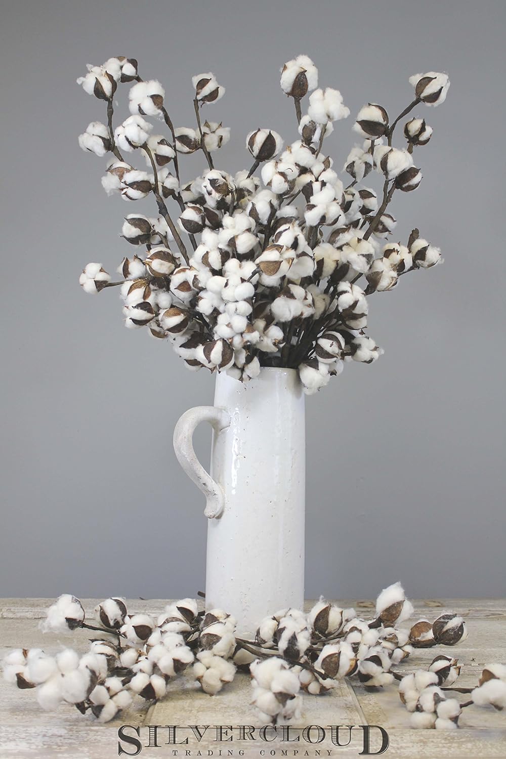 Amazon Com Cotton Stem 30 Tall 12 Stems Pack 18 Cotton Buds Stem Large Farmhouse Style Cotton Stems Floral Display Filler 12 Stems