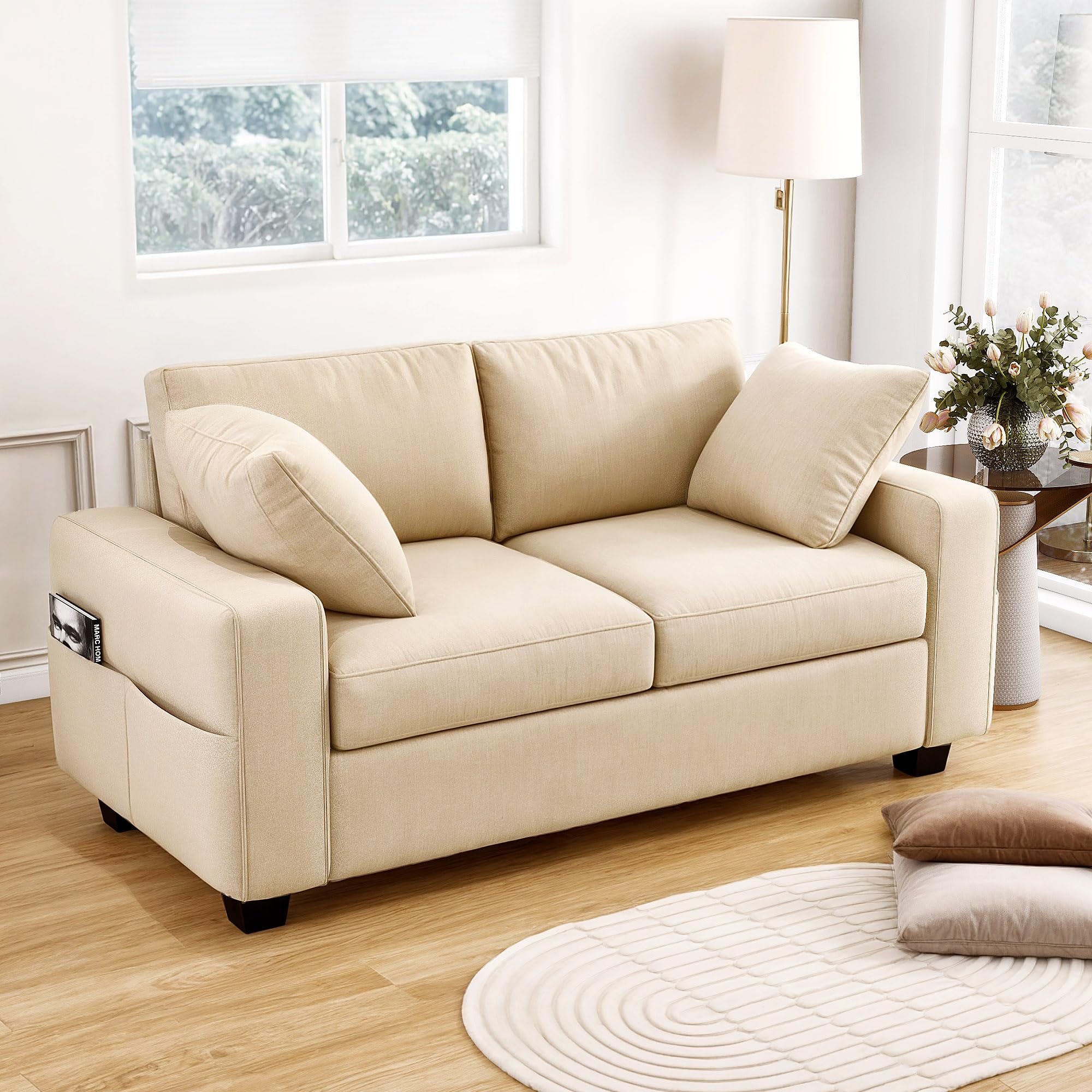 YITAHOME 60" Sofa, Comfy Upholstered Sofa Couch with Extra Deep Seats