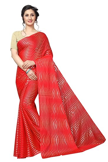 Winza Designer Womens Rangoli Silk Saree With Blouse (FOIL BINDI)