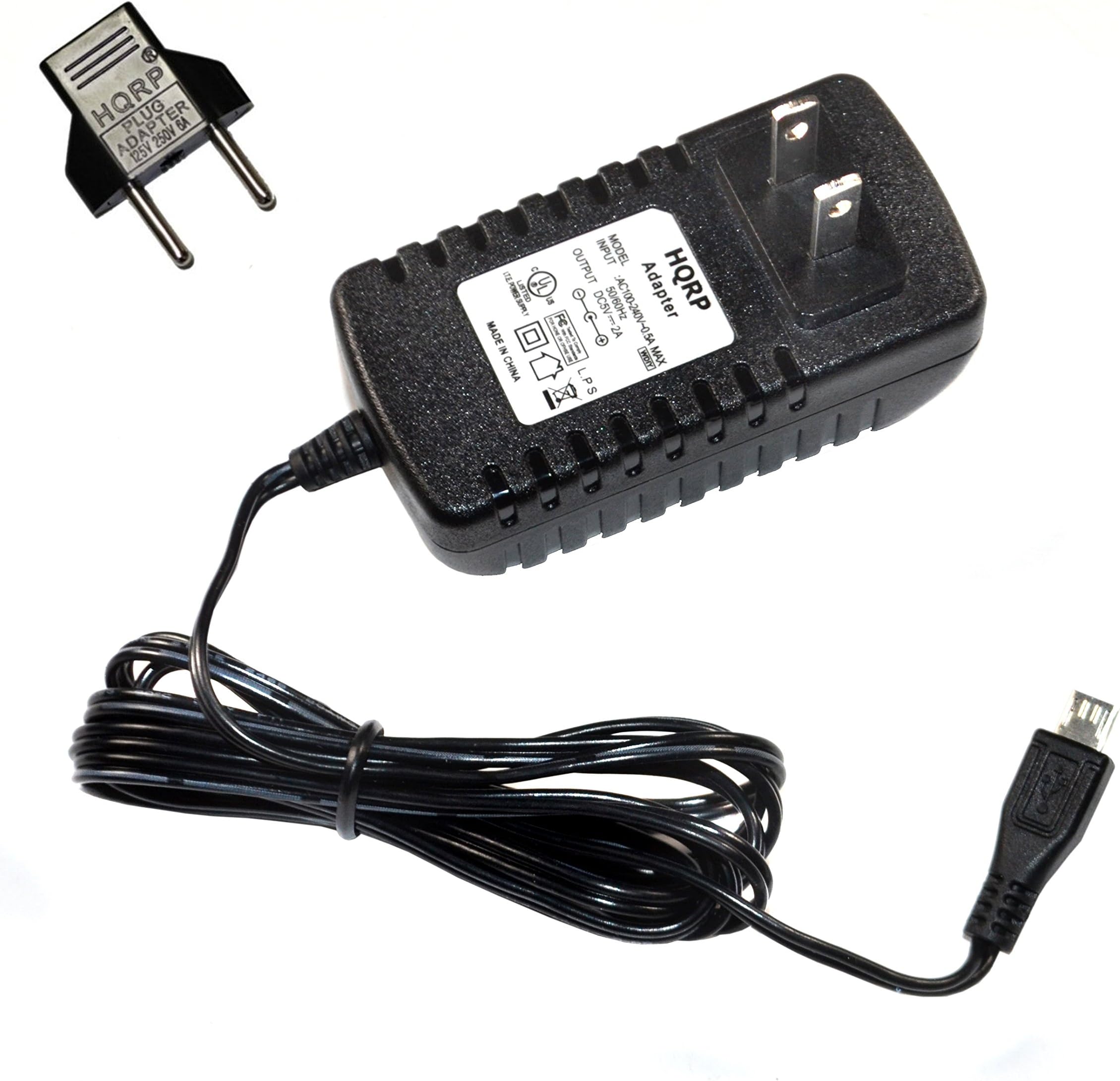 HQRP AC Adapter Compatible with Soundmatters foxL Dash 7 Portable Bluetooth Speaker Power Supply Cord Adaptor Charger [UL Listed] + Euro Plug Adapter