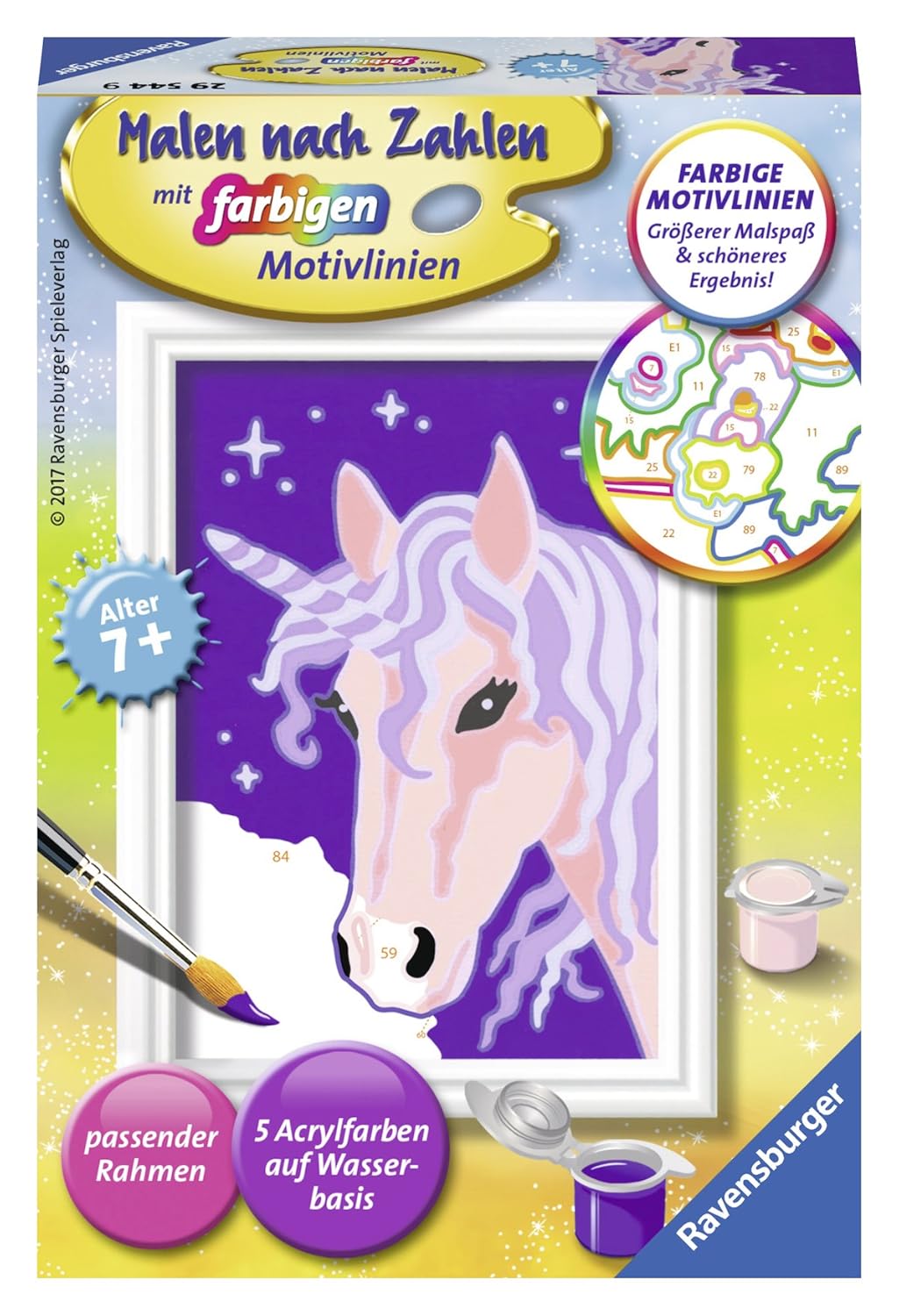 Ravensburger 295449 "Little Unicorn Painting By Numbers Set Amazon.co
