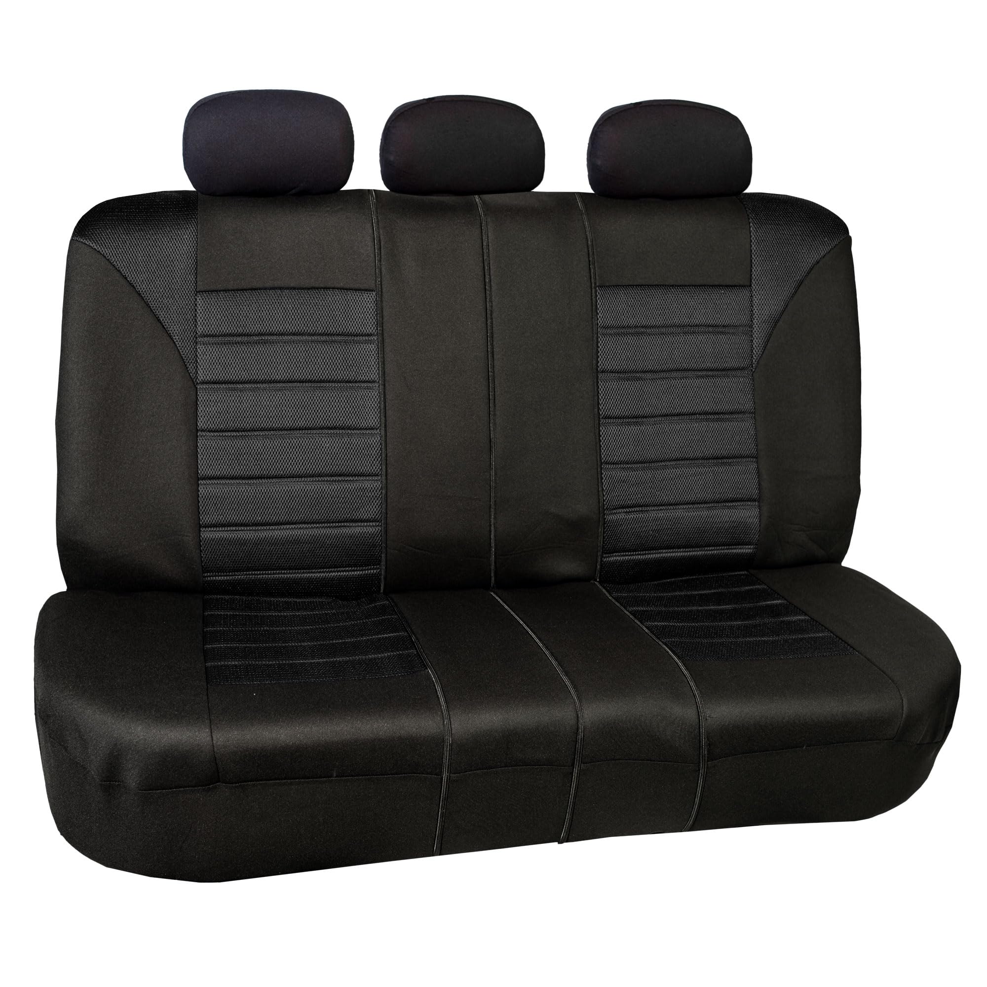 Photo 1 of FH Group Car Seat Covers 3D Air Mesh - Universal Fit, Low Back Seat Cover, Airbag Compatible, Split Bench Rear Seat, Washable Seat Cover for SUV and Sedan, Rear Set Black