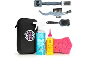 YIMAX Bike Chain Cleaner Set, Bike Cleaners Bicycle Cleaning Kit 120ML Dry Chain Lube and 500ML Cleaning Spray Bike Chain Lubricant with Brushes Cycling Maintenance, Suitable for All Types of Bike
