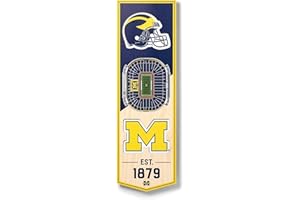 YouTheFan NCAA Michigan Wolverines 3D Stadium 6x19 Banner - Michigan Stadium