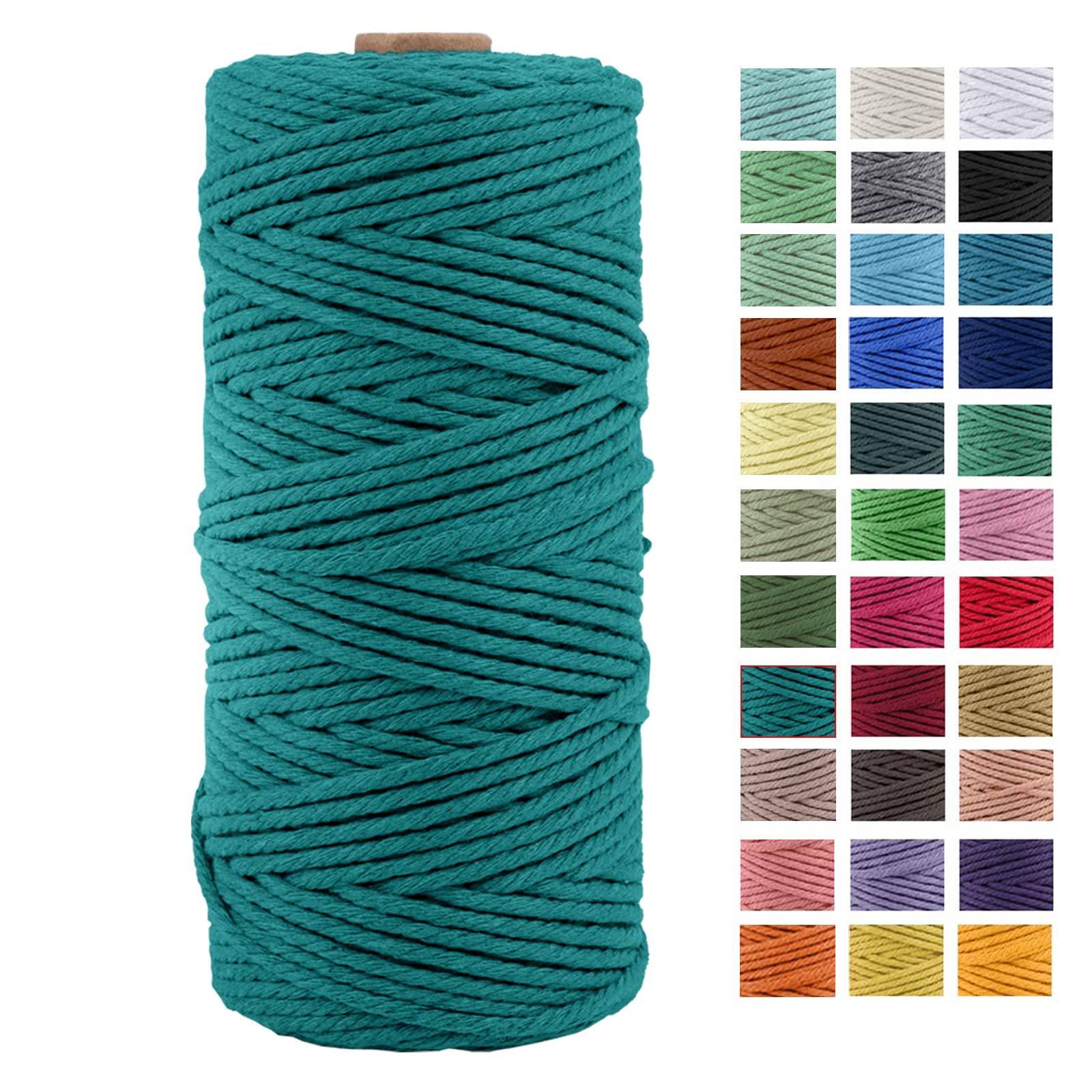 3mm x 109Yards Macrame Cord Thick Natural Cotton