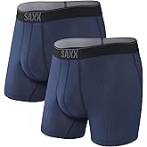 SAXX Underwear Co. Men's Quest Quick Dry Mesh Boxer Brief Fly 2-Pack