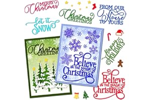 Arbuya Matrices de découpe en acier au carbone pour la fabrication de cartes, le scrapbooking, les travaux manuels et les déc