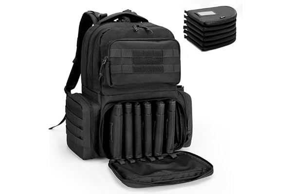 The 8 Best Gun Range Bags: Structure, Capacity, and Fit 6 DSLEAF pistol range backpack with six pistol cases and ten magazine slots