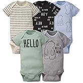 Gerber baby-boys 5-pack Short Sleeve Variety Onesies Bodysuits