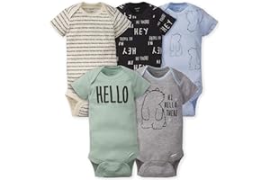 Gerber baby-boys 5-pack Short Sleeve Variety Onesies Bodysuits