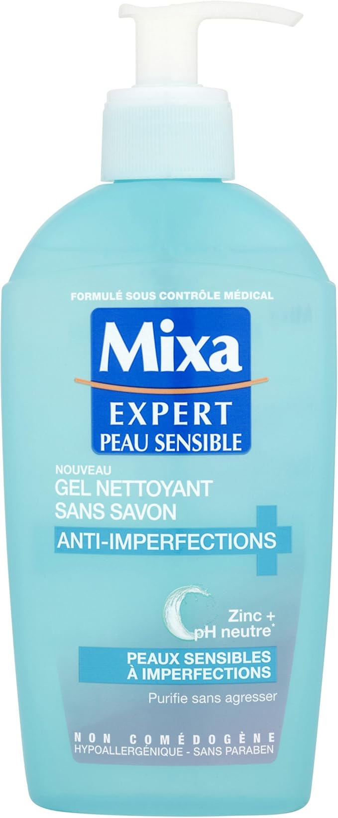 Mixa Expert Gel Nettoyant Sans Savon Anti Imperfection Pour Peau Sensible 200 Ml Amazon Fr Beaute Et Parfum