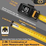 Prexiso PLT40LI 40 m Laser Rangefinder 5 m Tape 2-in-1 Backlit LCD view 3