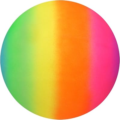 Henbrandt Rainbow Bright PVC Football Ball 20cm Uninflated Pack 1