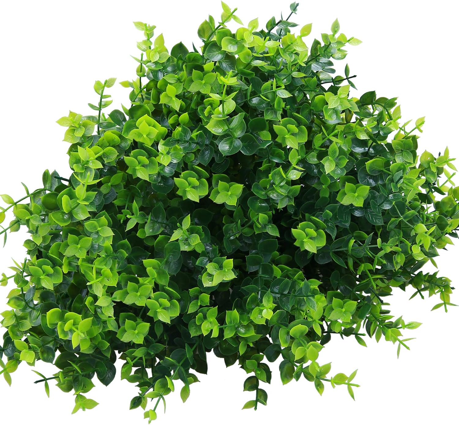 Summer Flower 10 Pack Artificial Boxwood Stems for Outdoors, Unfading in The Sun Plastic Faux Plants,Fake Foliage Shrubs Greenery for Garden,Office,Patio,Wedding,Farmhouse Indoor Decoration: Kitchen & Dining