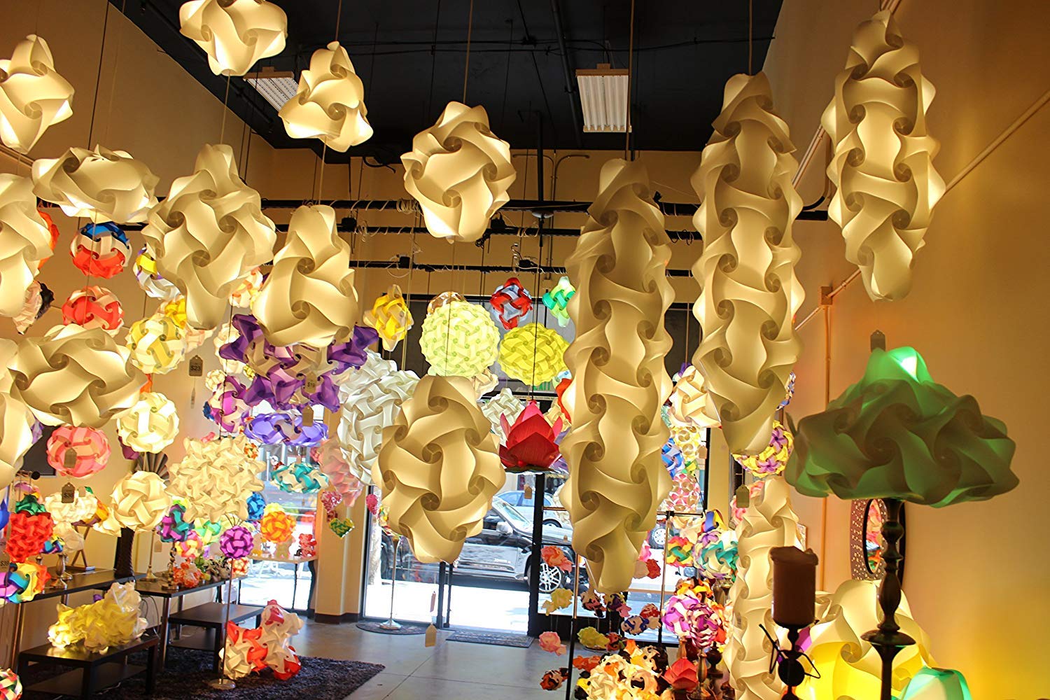 Lightingsky Ceiling Pendant DIY IQ Jigsaw Puzzle Lamp Shade Kit With 40