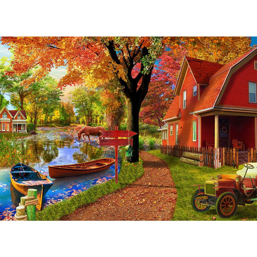 Jigsaw Puzzles for Adults 1000, Puzzles for Adults, Challenging Puzzles, Puzzle Game for The Whole for Women, Gifts for Men, Theme:Autumn Village โ image 1