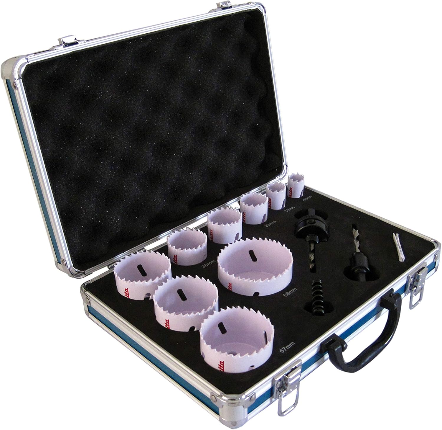 Makita D-47282 12 Piece Electrician Holesaw Kit, Silver, Large
