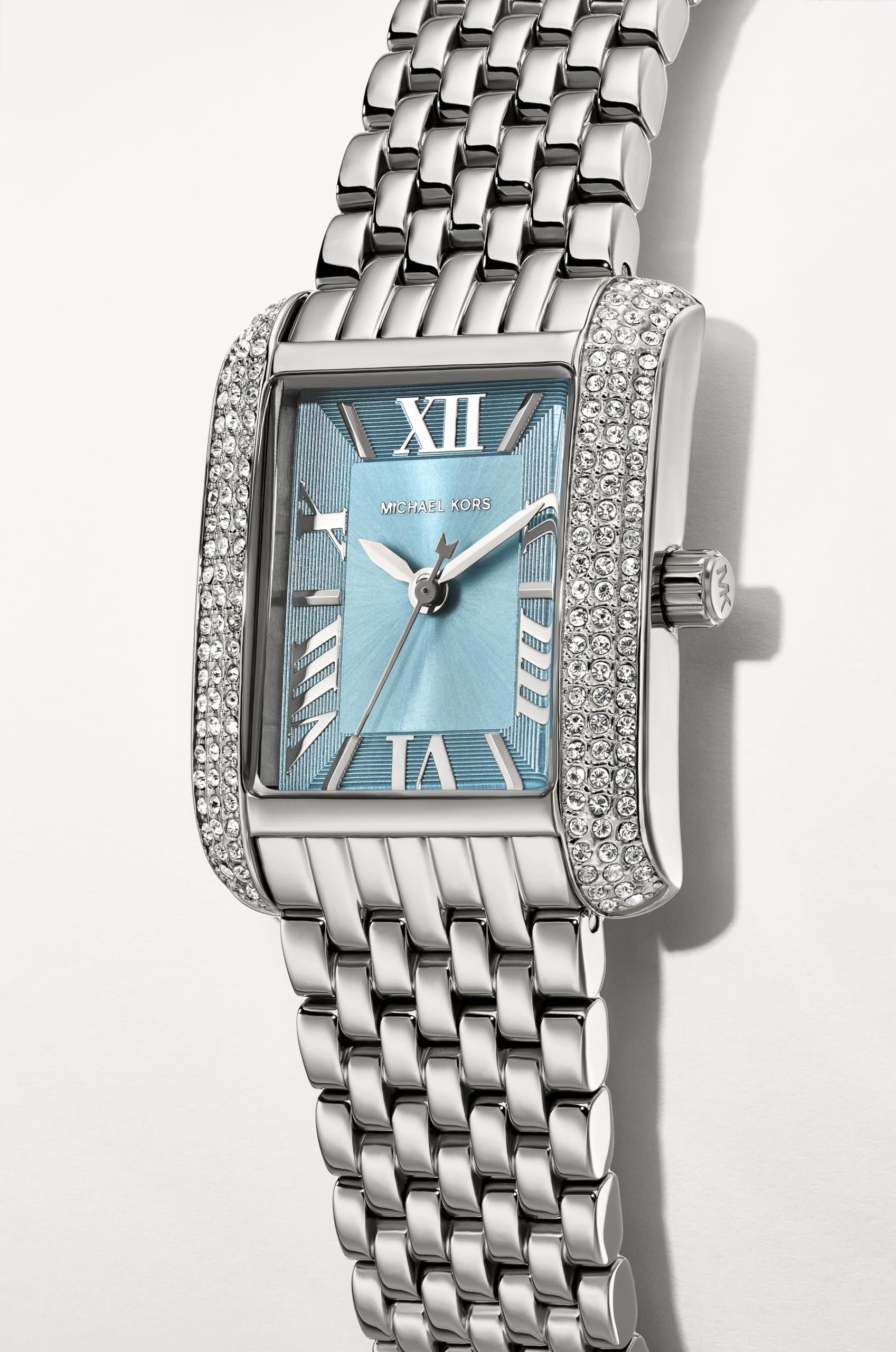 Michael Kors Emery Women's Watch, Rectangular Stainless Steel Watch for Women with Steel or Leather Band